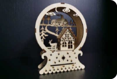 Desktop Laser Cutting Machine To Engrave Christmas Tree Light Sign