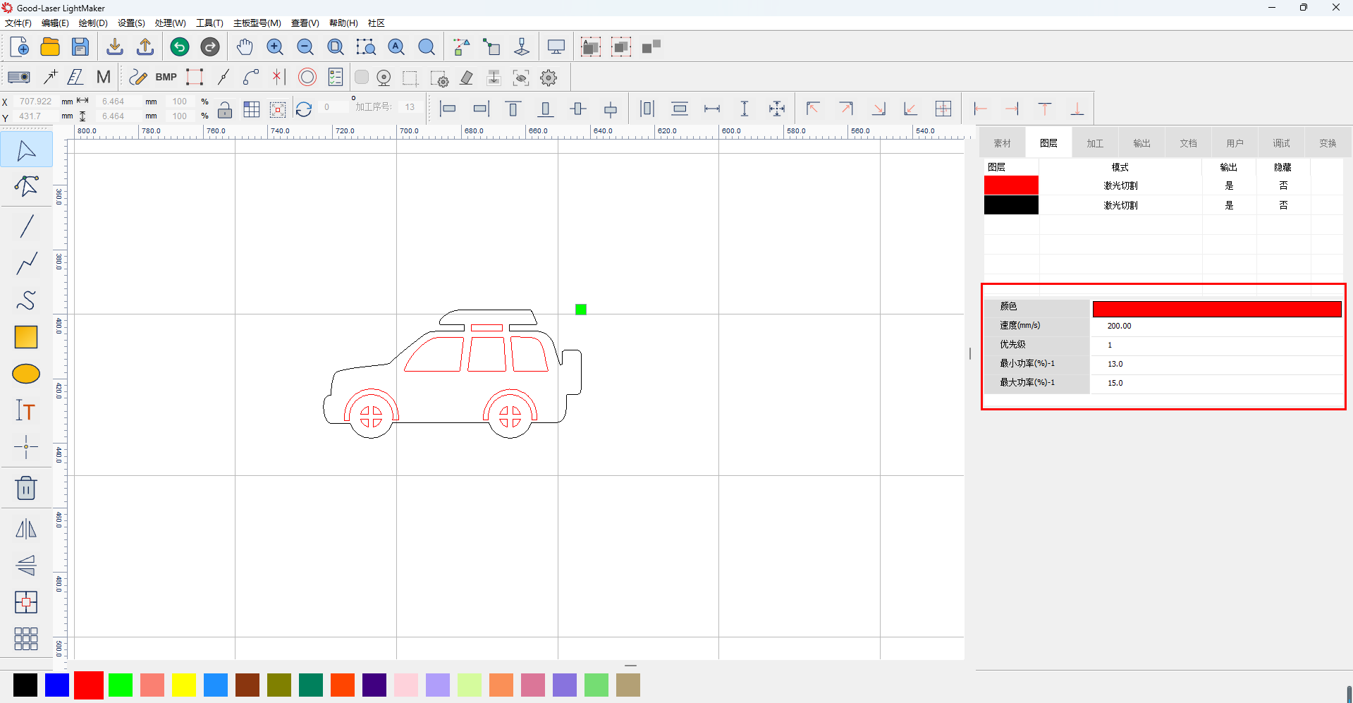 Smart Laser Cutting Machine Actual Operation Of Cutting Car Model