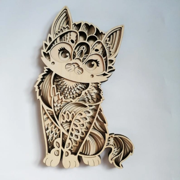 3D Laser Engraving Machine In Cutting Wooden Works