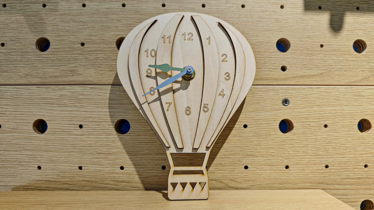 How to Use 3D Wood Laser Cutter Engraver for Schools to Engrave a Hot Air Balloon Clock?